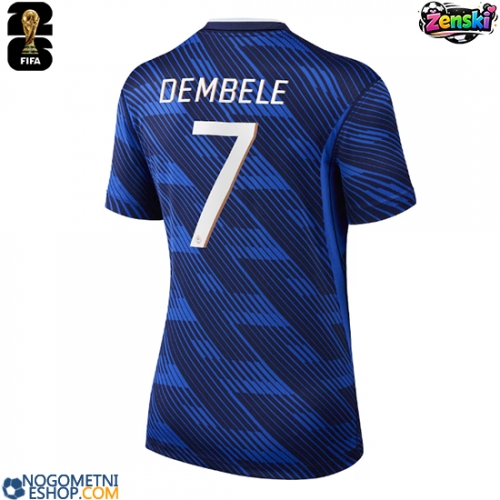 Ženski Nogometni dresi Francija Ousmane Dembele #7 Domači SP 2026 Kratek Rokav